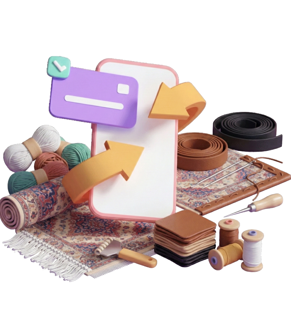 ریشه زنی و چرم دوزی