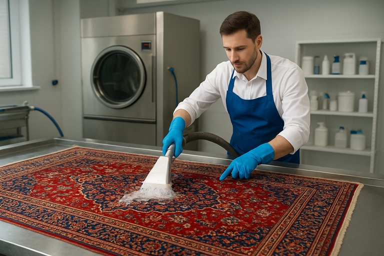 شستوشوی فرش دستبافت و ابریشمی در قالیشویی همشهری